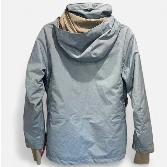 MAMMUT Robella HS Snow Ski Jacket In Gray With Red Detail Medium - Picture 3 of 12